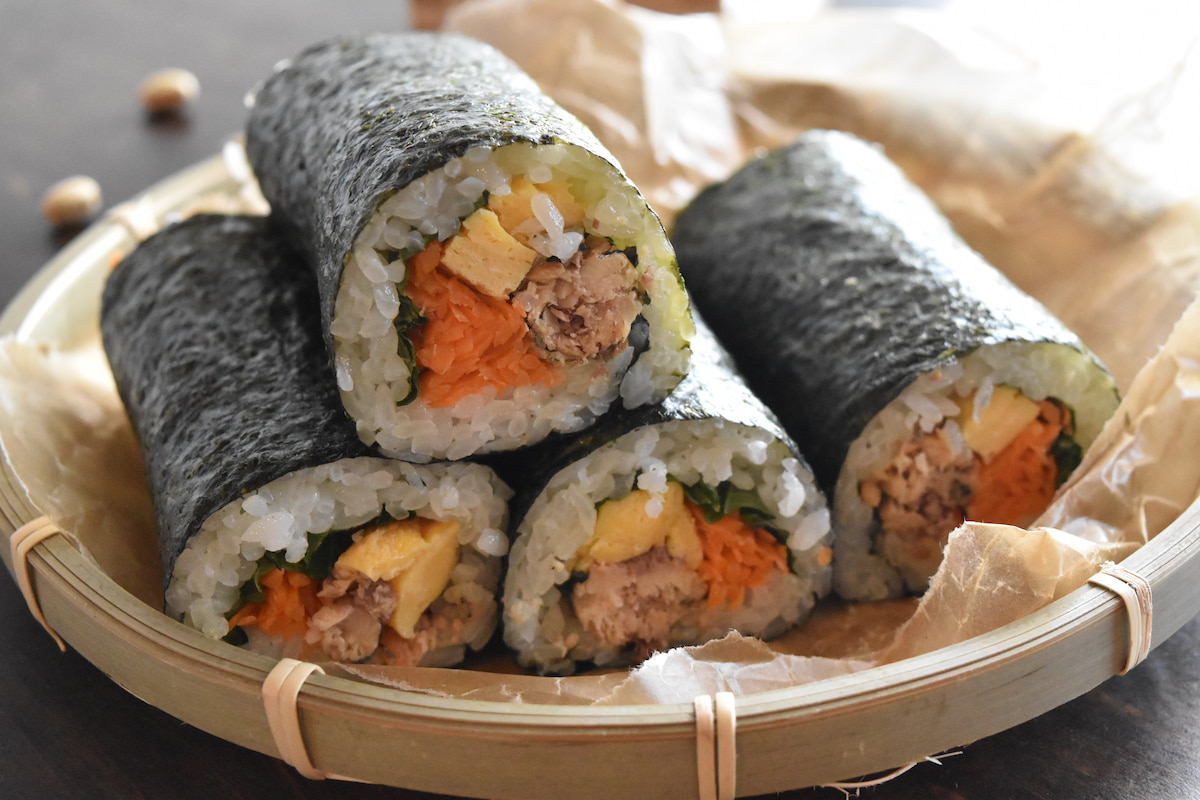 出来上がり(オイルサーディン恵方巻)