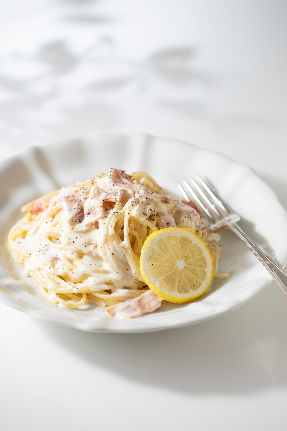 レモンクリームパスタ