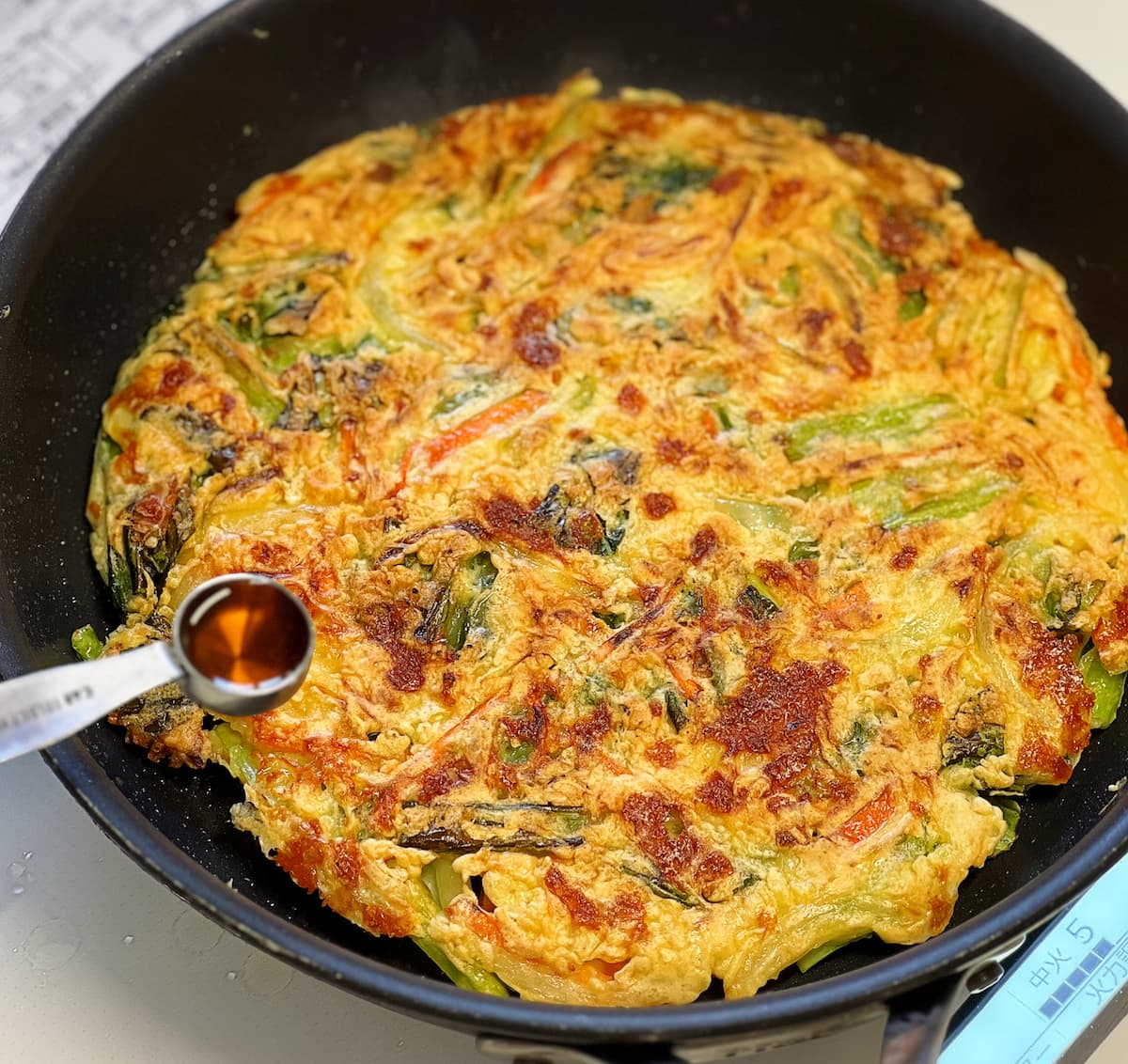 残り野菜のチーズチヂミ
