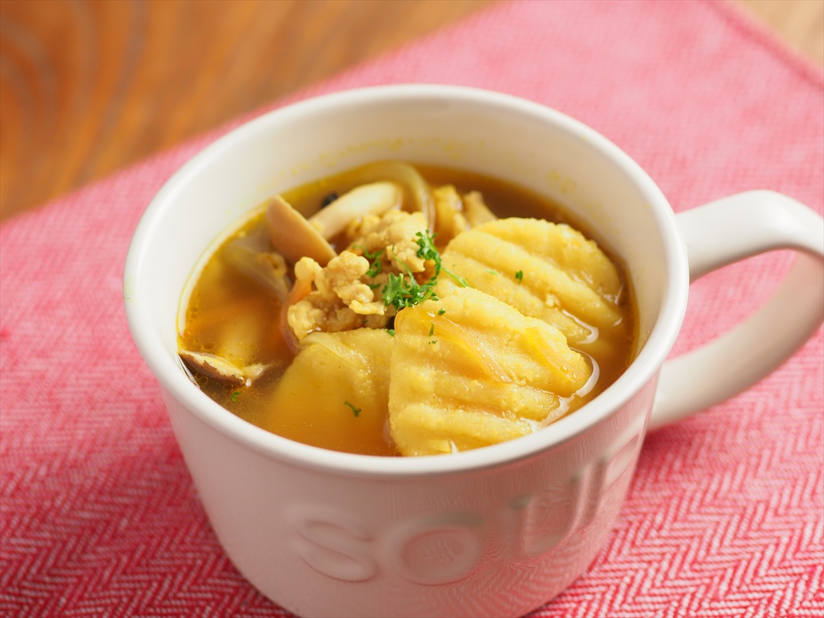 おからニョッキのチキンカレースープ
