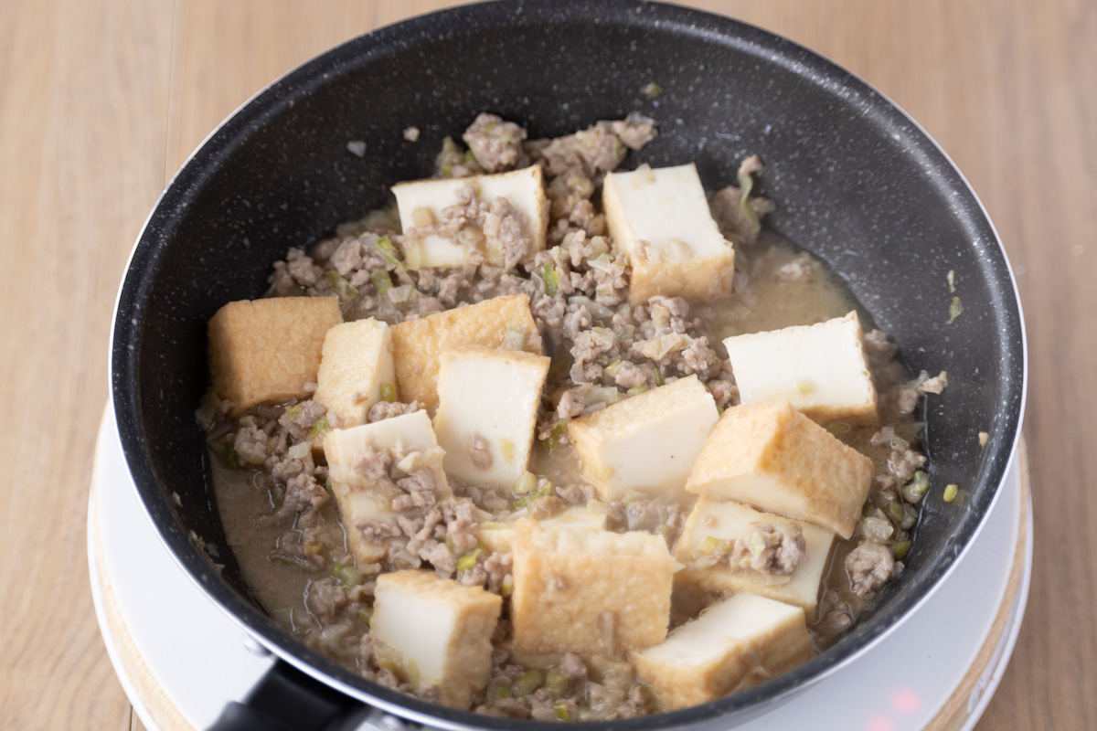 「厚揚げ麻婆丼」レシピ　もあいかすみ