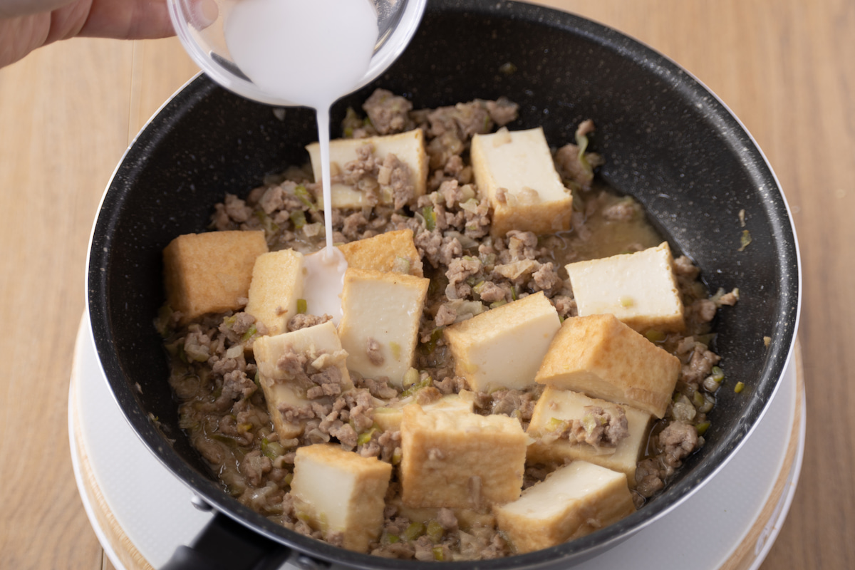 「厚揚げ麻婆丼」レシピ　もあいかすみ
