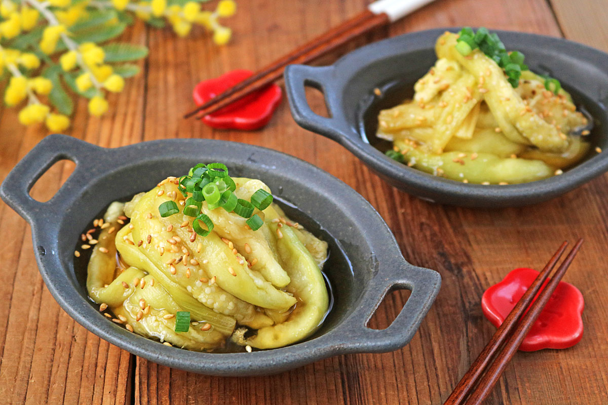 10分で作れるノンオイル副菜！レンジで簡単「とろとろなすの甘酢和え」