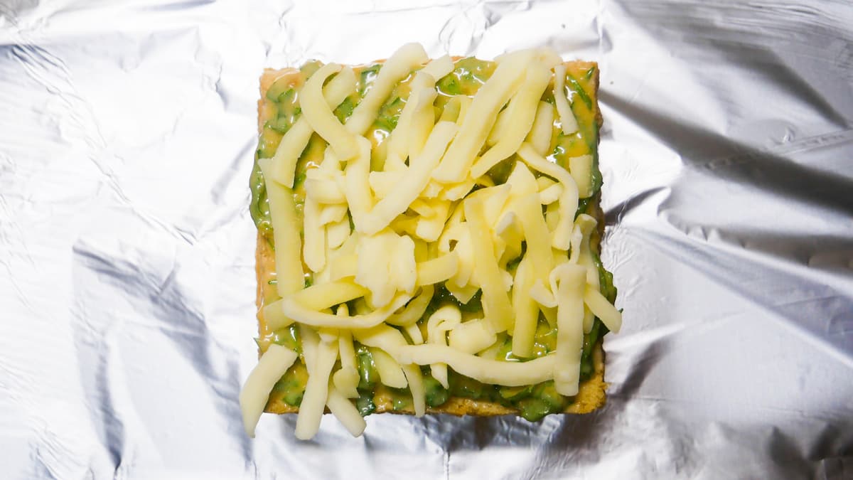 大葉味噌チーズ厚揚げ工程２