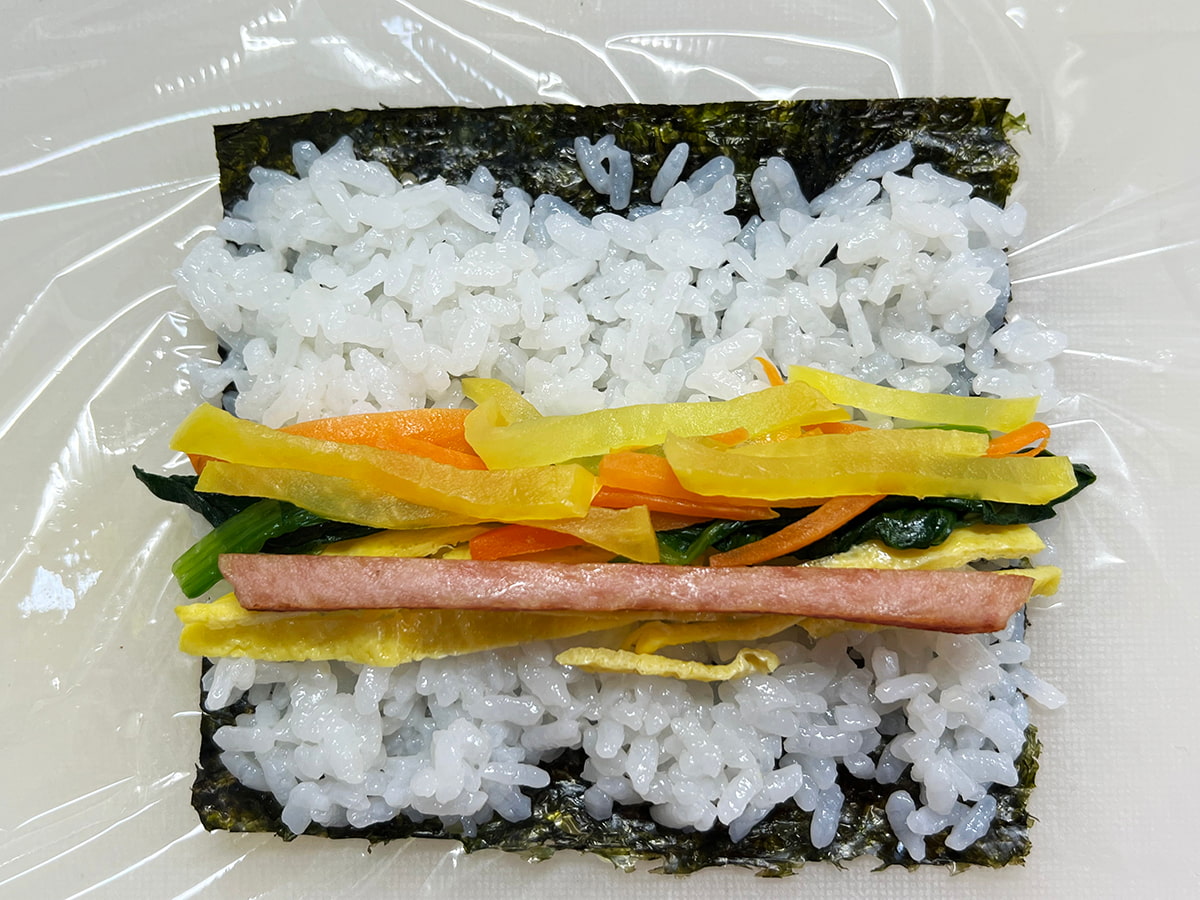 韓国風ミニのり巻きコマキンパ作り方