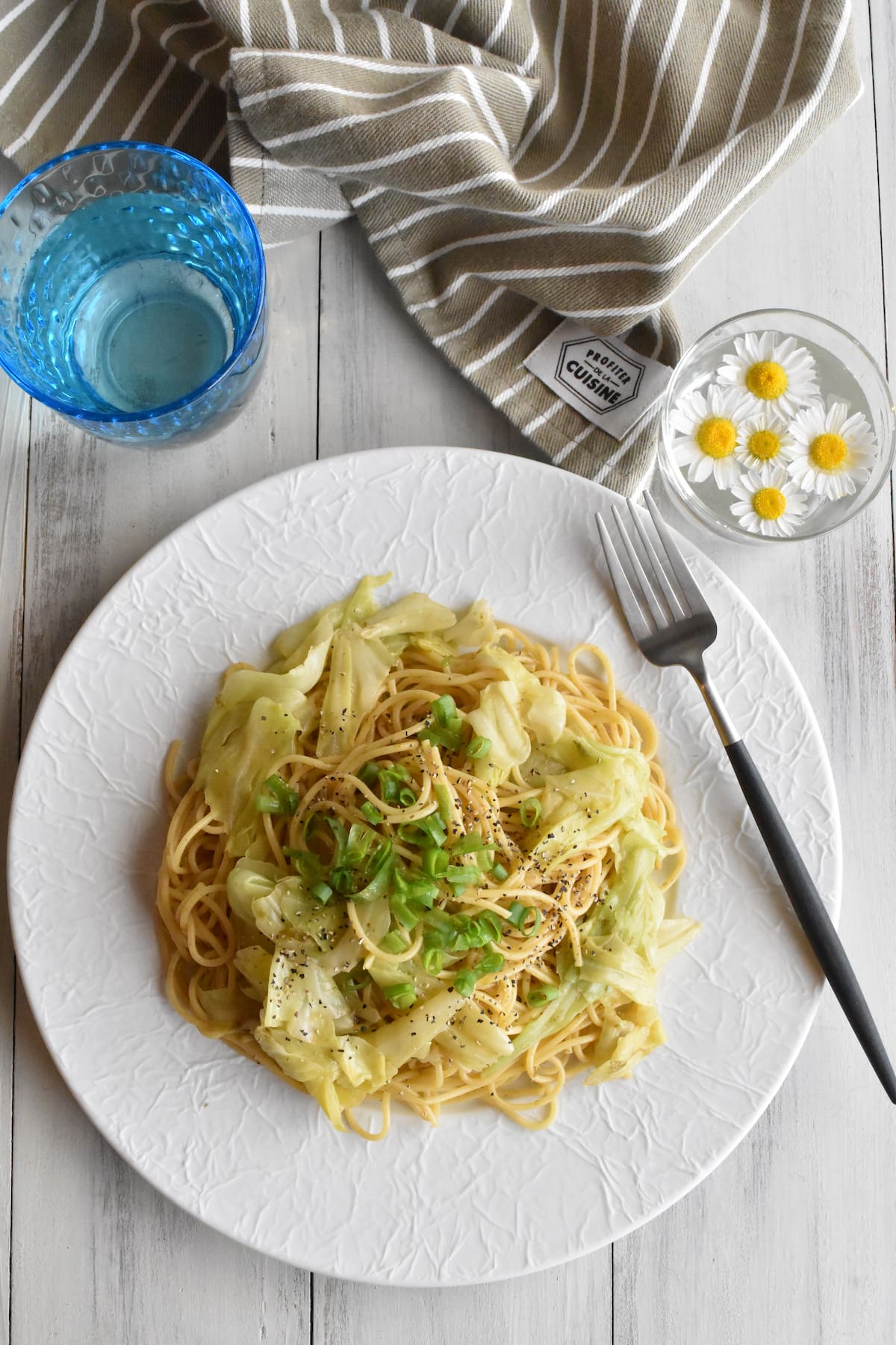 「春キャベツと海苔の佃煮の絶品パスタ」仕上がり