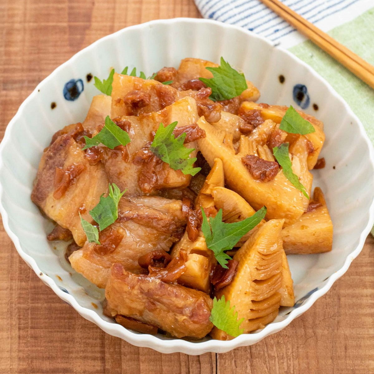 梅干しとバターでコクうま!ご飯がすすむ「豚肉とたけのこの梅バター煮」