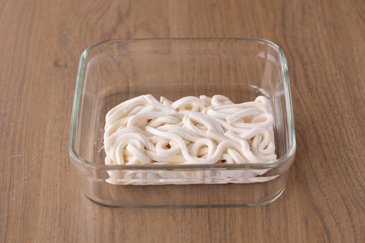 「さばキムバターうどん」レシピ