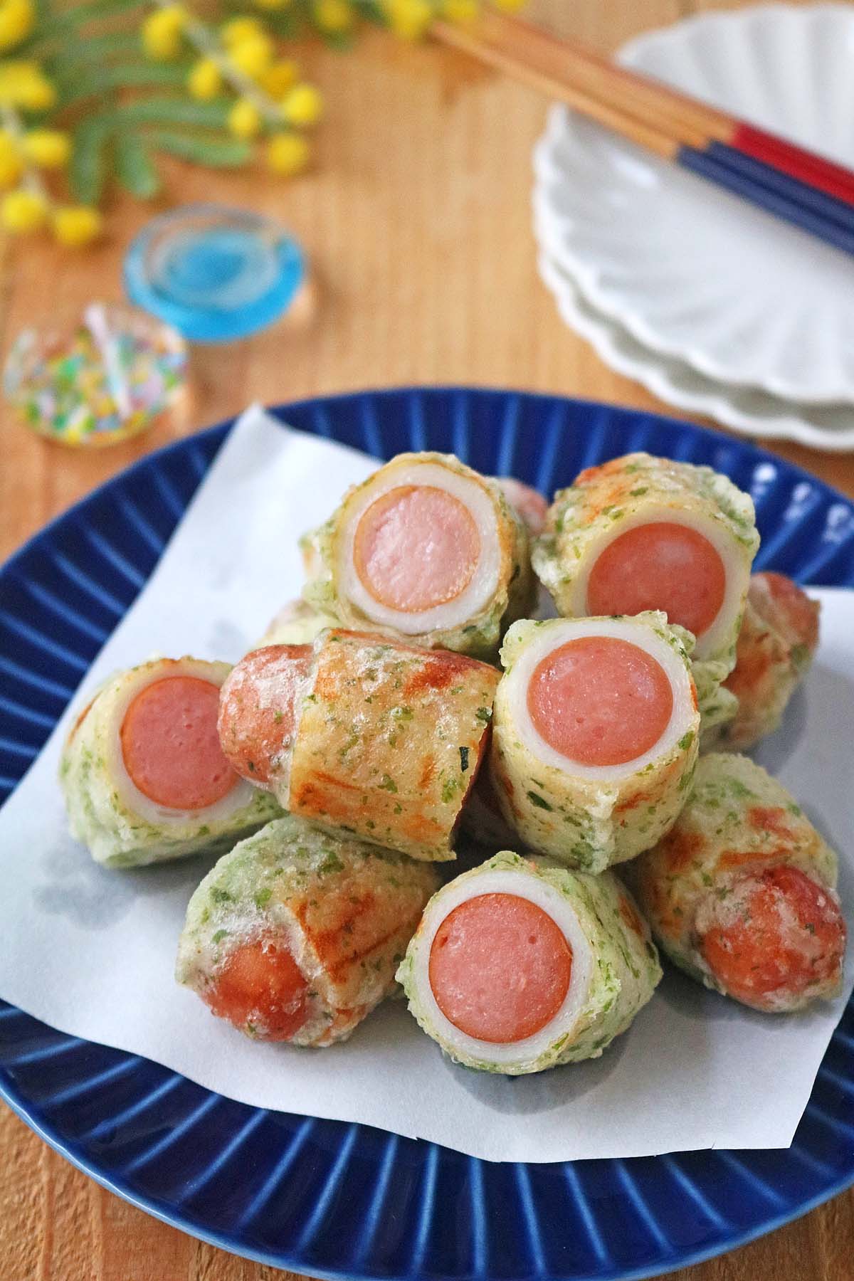 「ちくわソーセージの磯辺焼き」レシピ