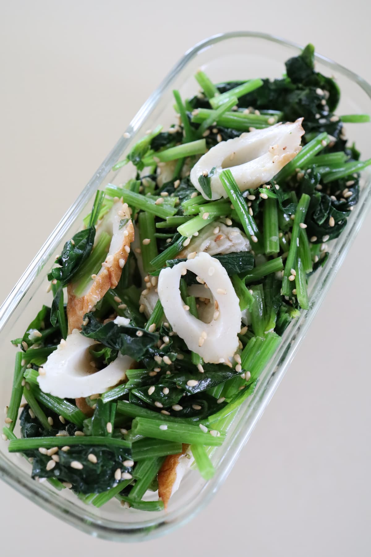 「ほうれん草とちくわのナムル」レシピ