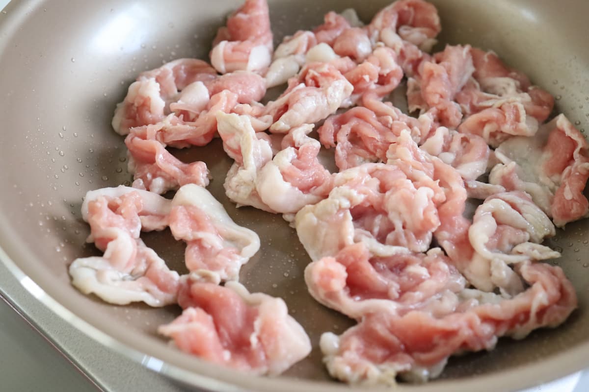 豚肉としいたけの甘辛炒め