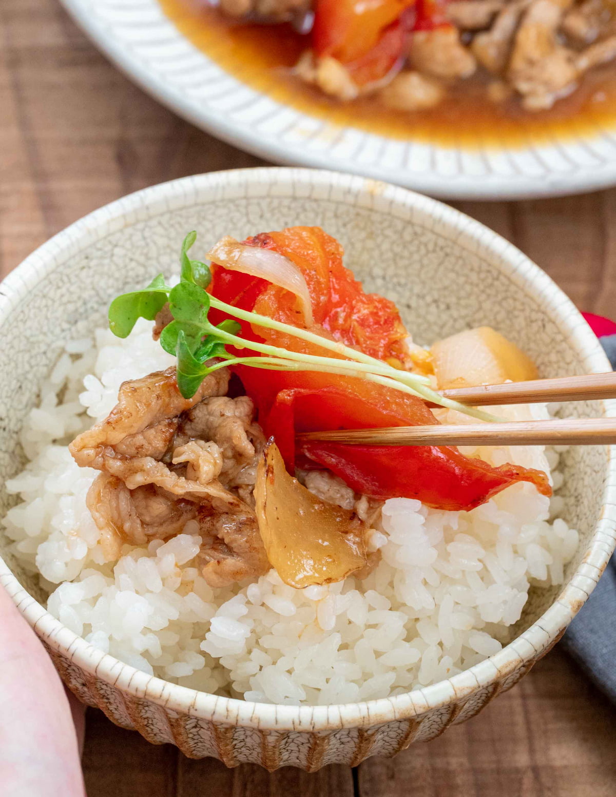豚肉とトマトのすき煮