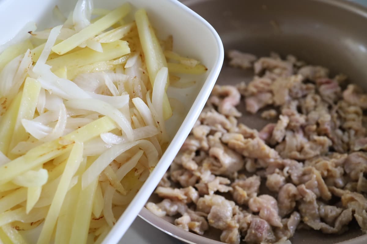 豚こまと野菜のみそ炒め