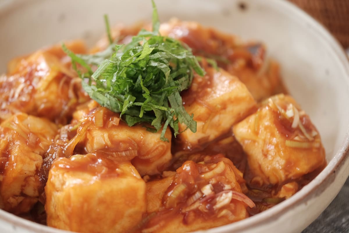 完成写真 豆腐のチリソース炒め