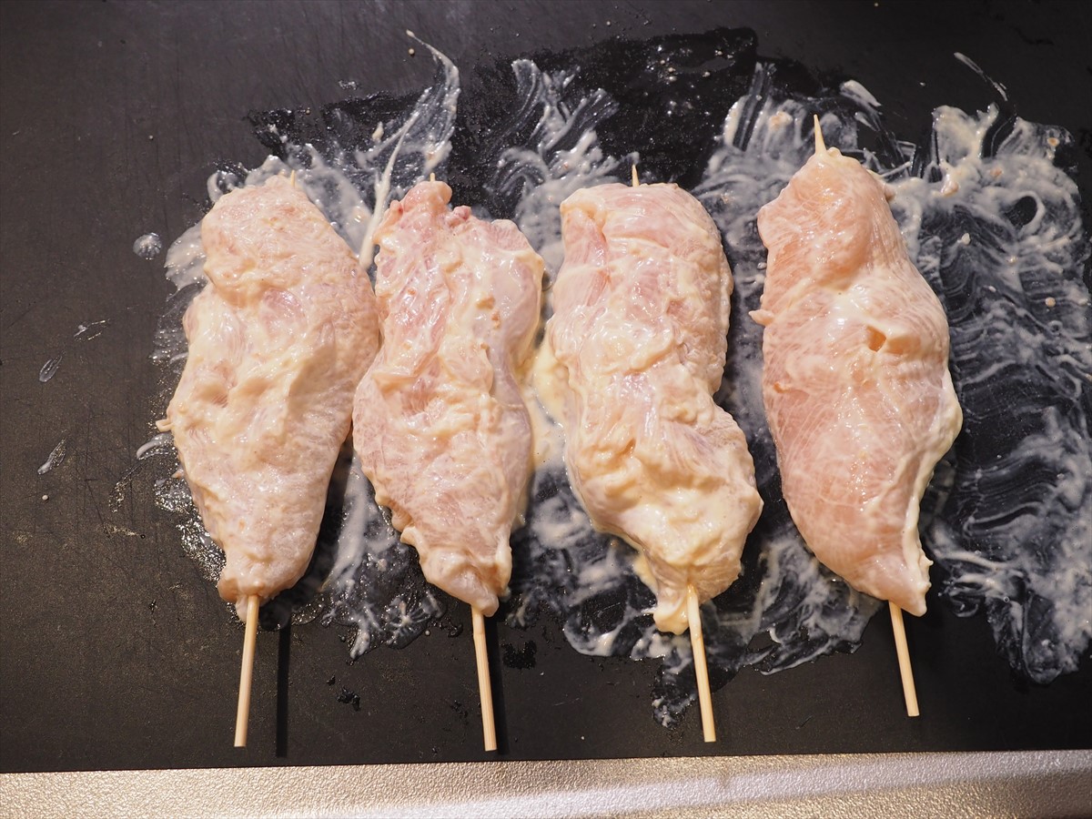 ささみの梅マヨネーズ焼き鳥