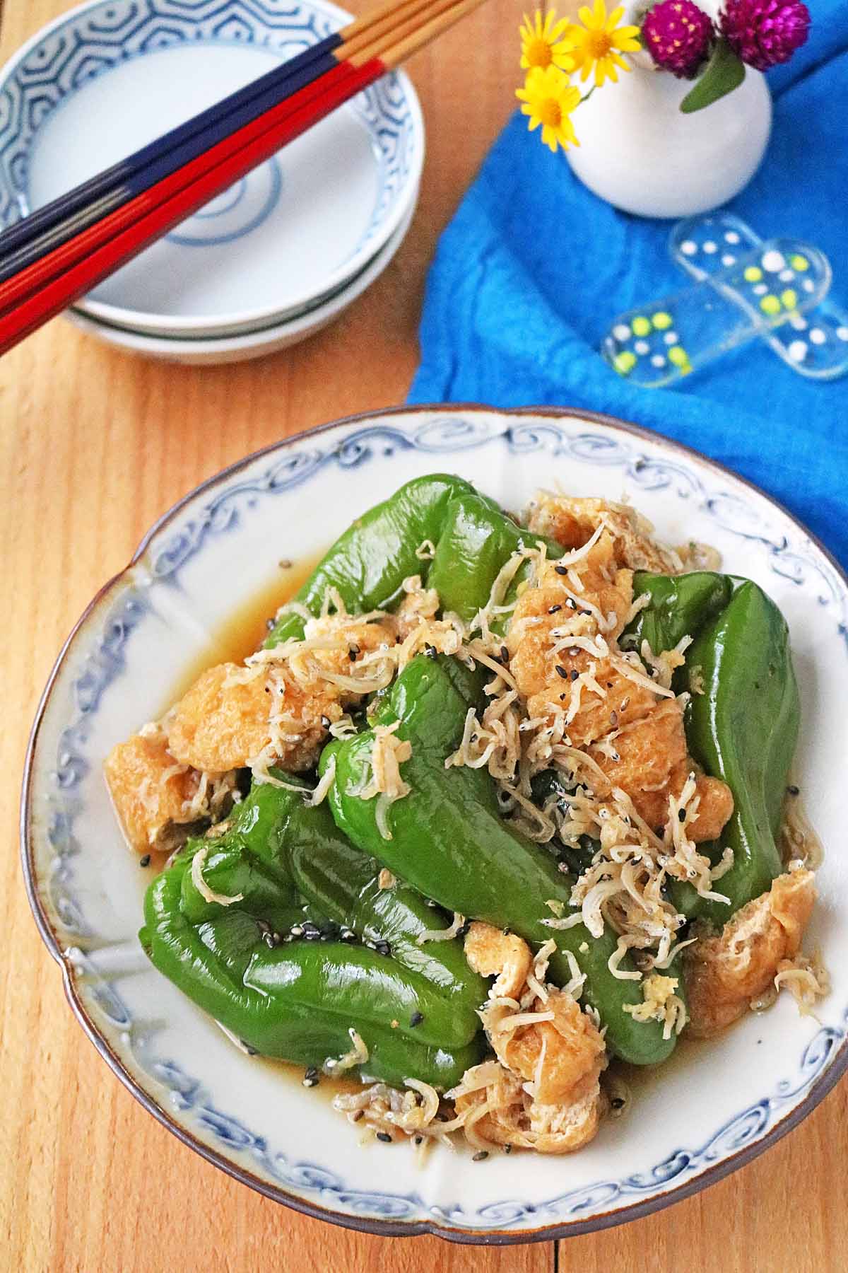 「まるごとピーマンのレンジ煮」レシピ　完成