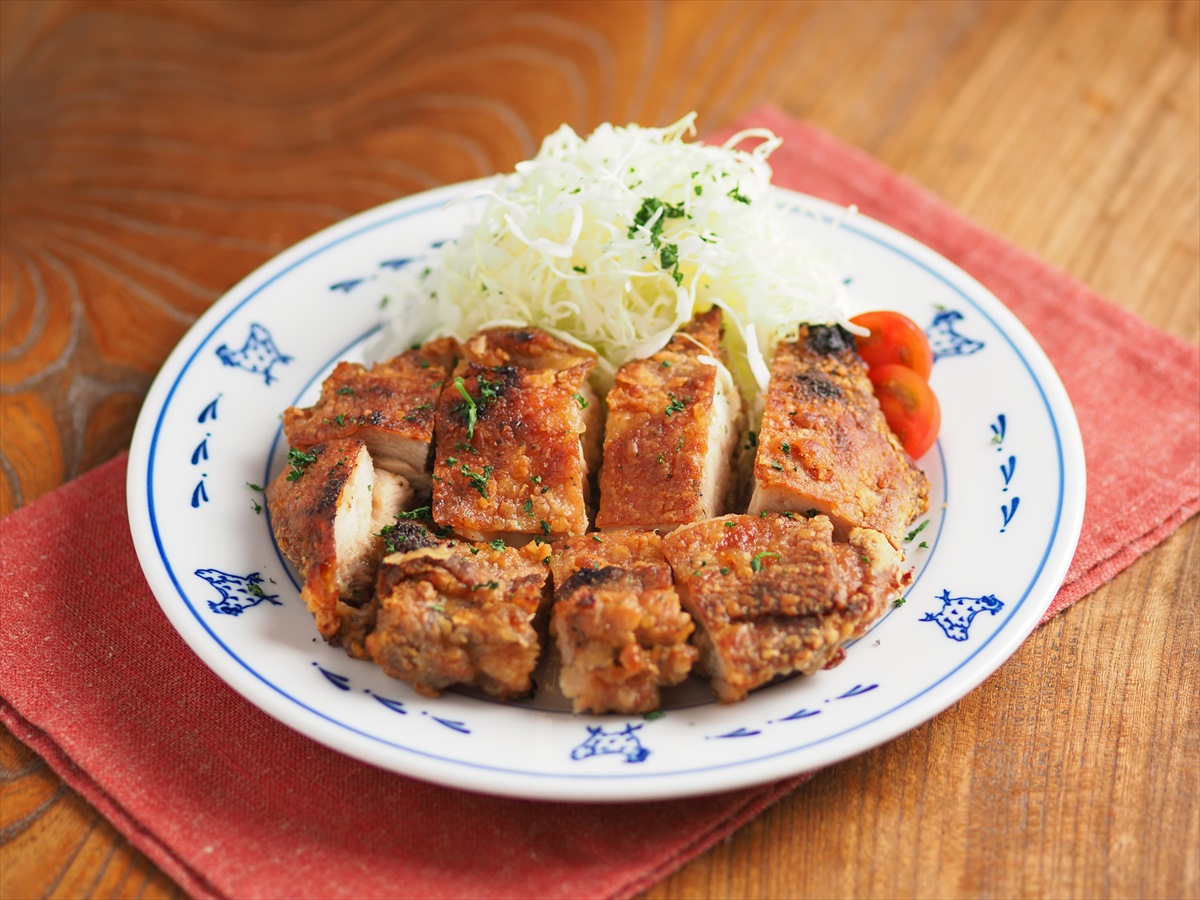 油で揚げないグリル鶏唐揚げ風