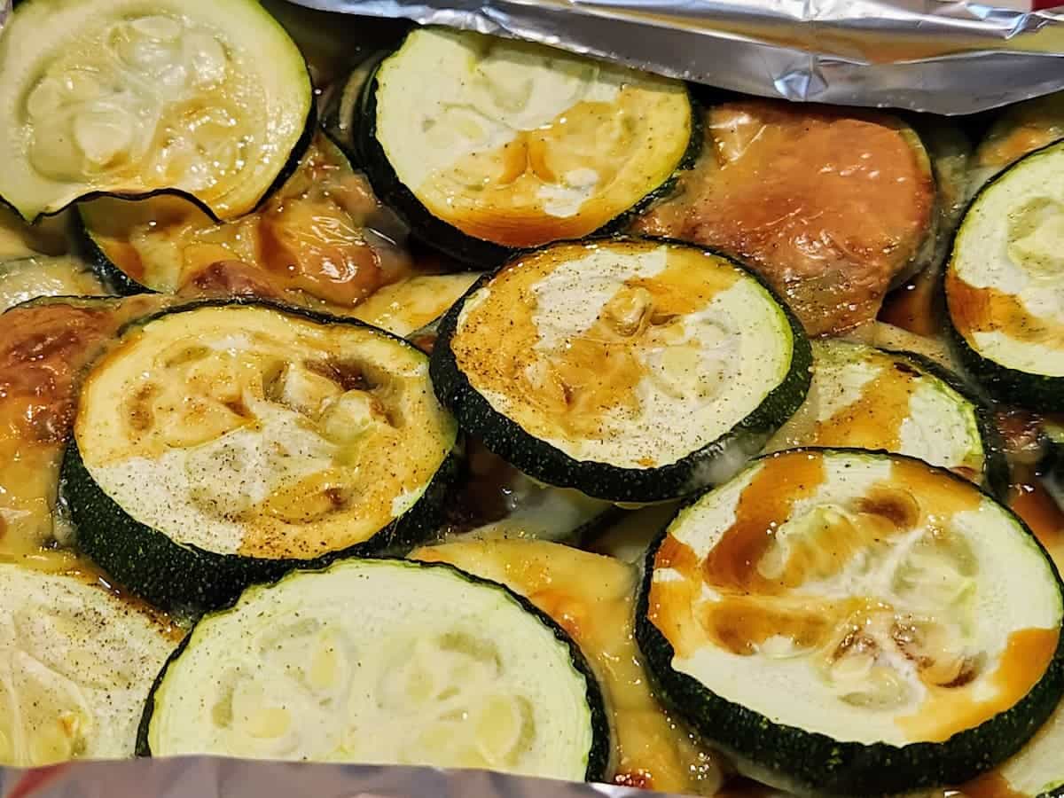 ズッキーニのホイル焼き 青髪のテツ