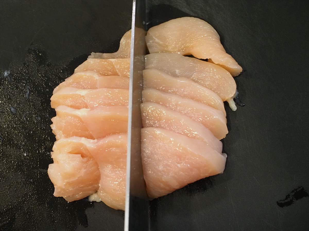 明太水晶鶏の冷製パスタ