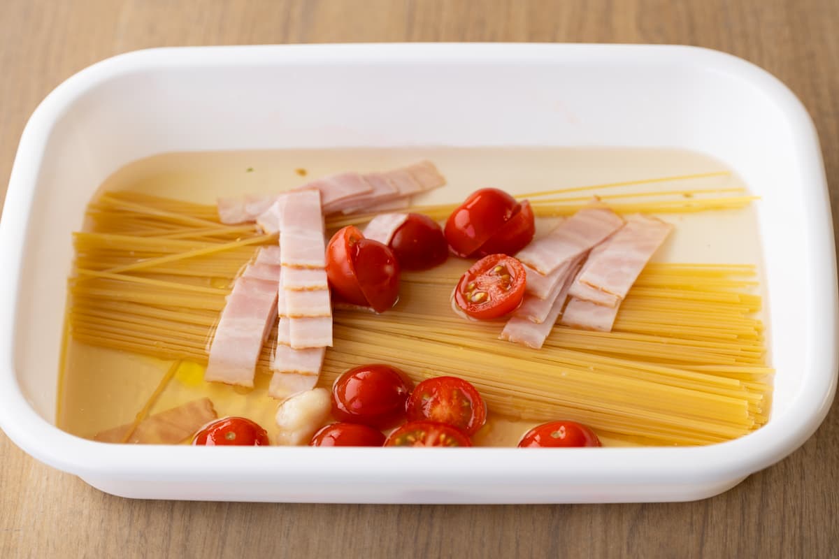 ミニトマトの和パスタ