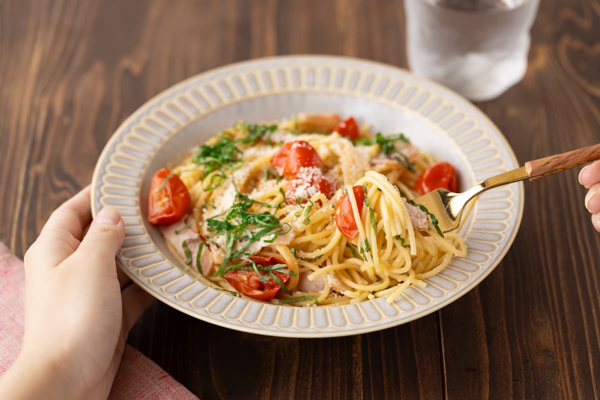 ミニトマトの和パスタ