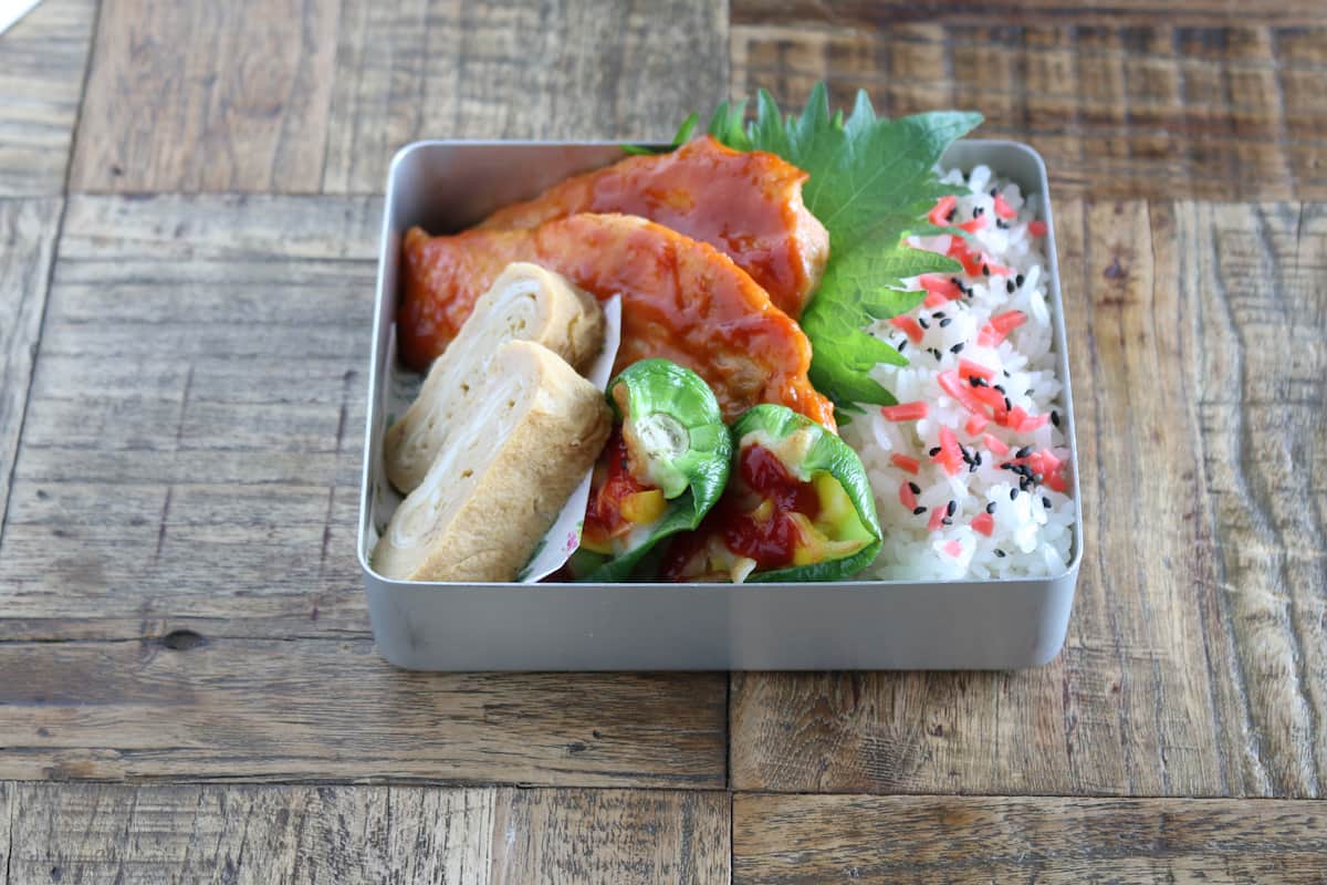 ささみのBBQステーキ弁当_詰め方4