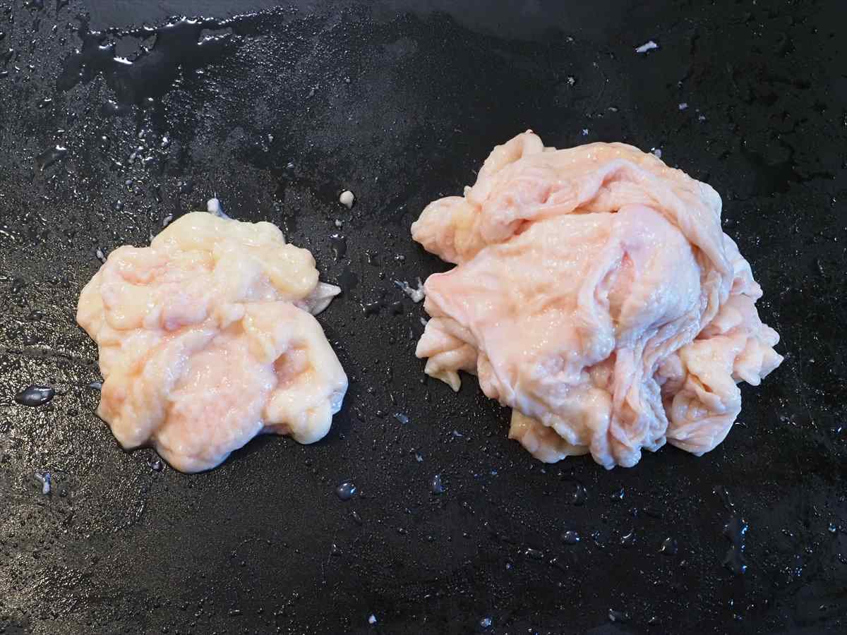 鶏皮ぽん酢のっけ冷やし中華風