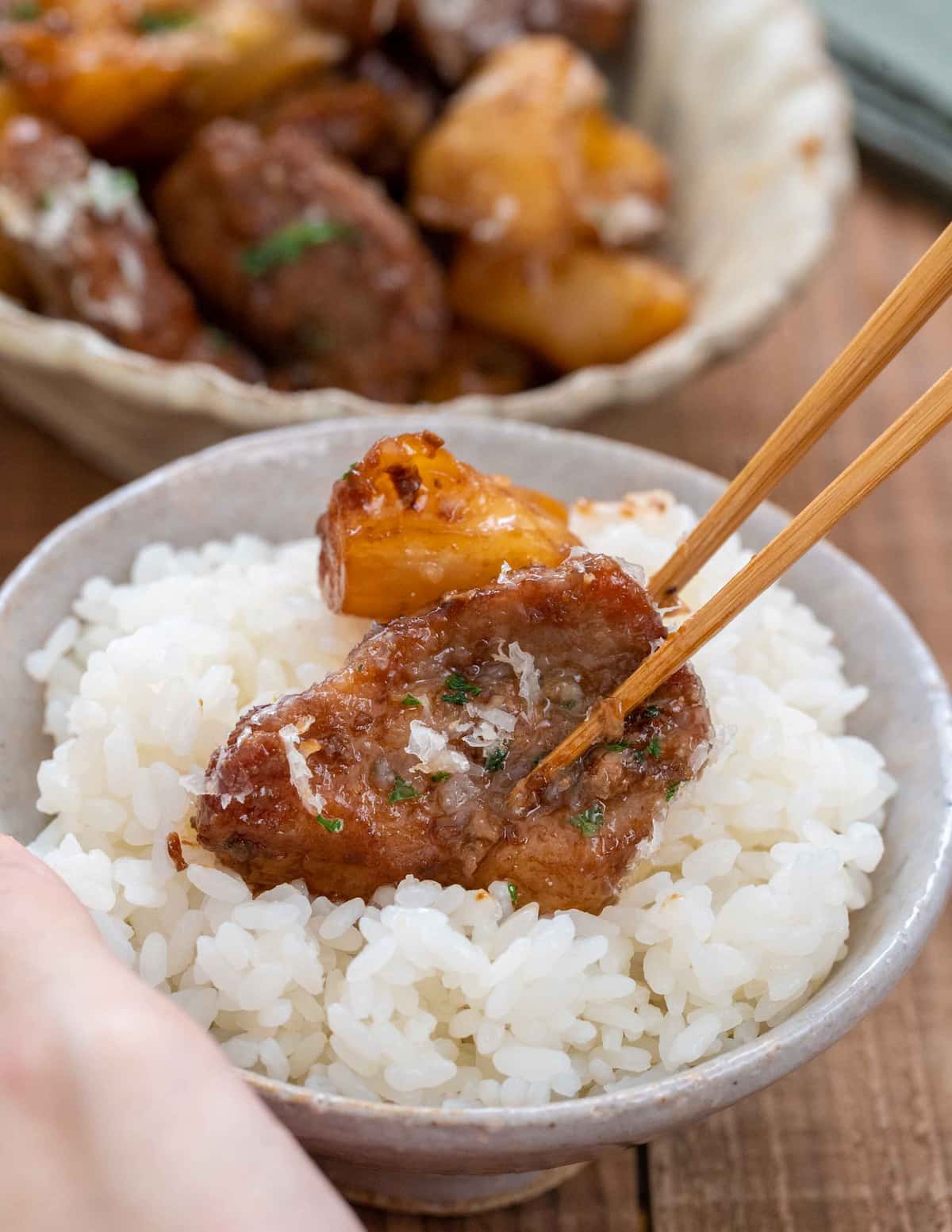 豚肉とれんこんのバルサミコ醤油煮