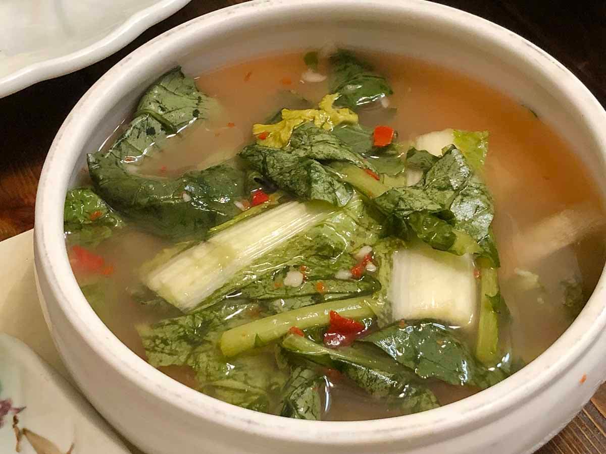 葉大根の水キムチ