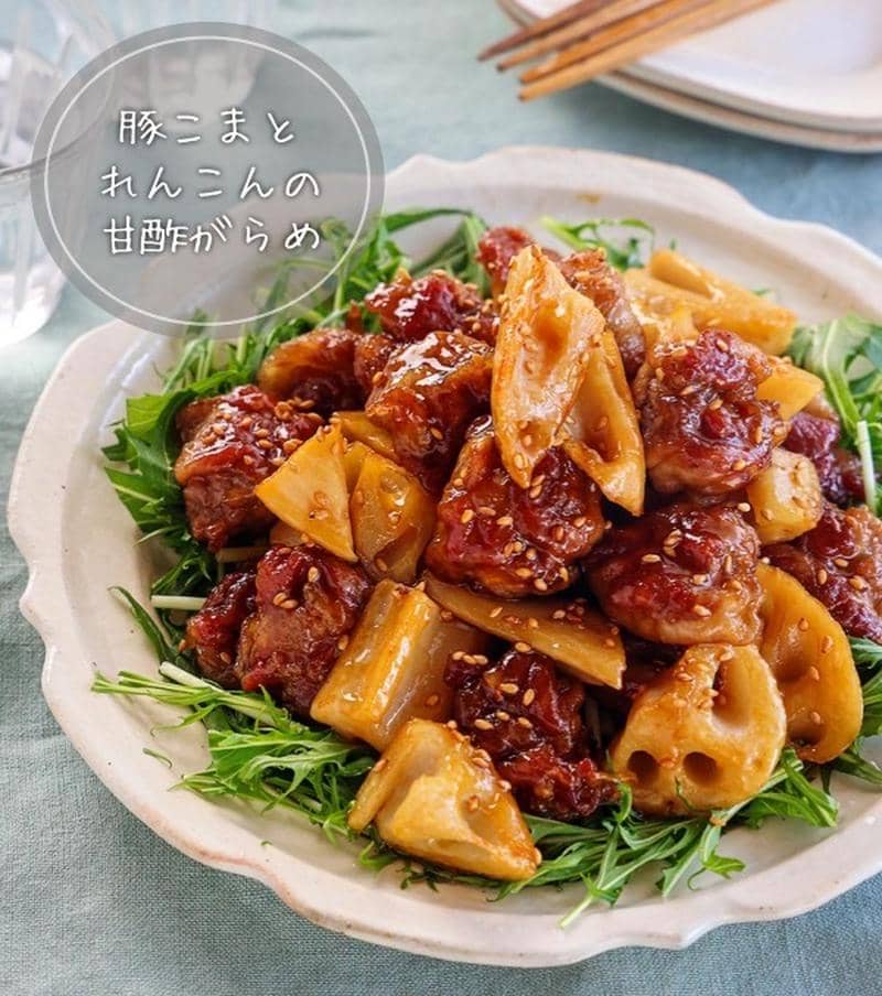 食材は2つでOK!Mizukiさんのご飯が止まらない「れんこん×肉」おかず