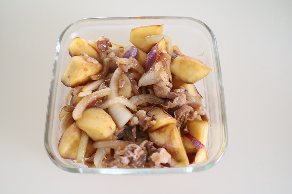 豚肉とさつまいもの甘辛炒め