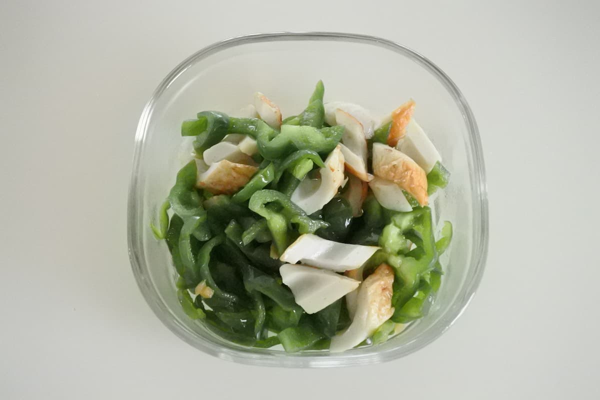 ピーマンとちくわの中華炒め