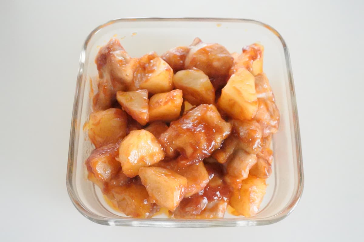 鶏肉とじゃがいものケチャップ炒め