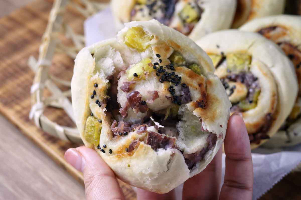 あんことさつまいもたっぷり！「秋のぐるぐるお焼きパン」「秋のぐるぐるお焼きパン」レシピ