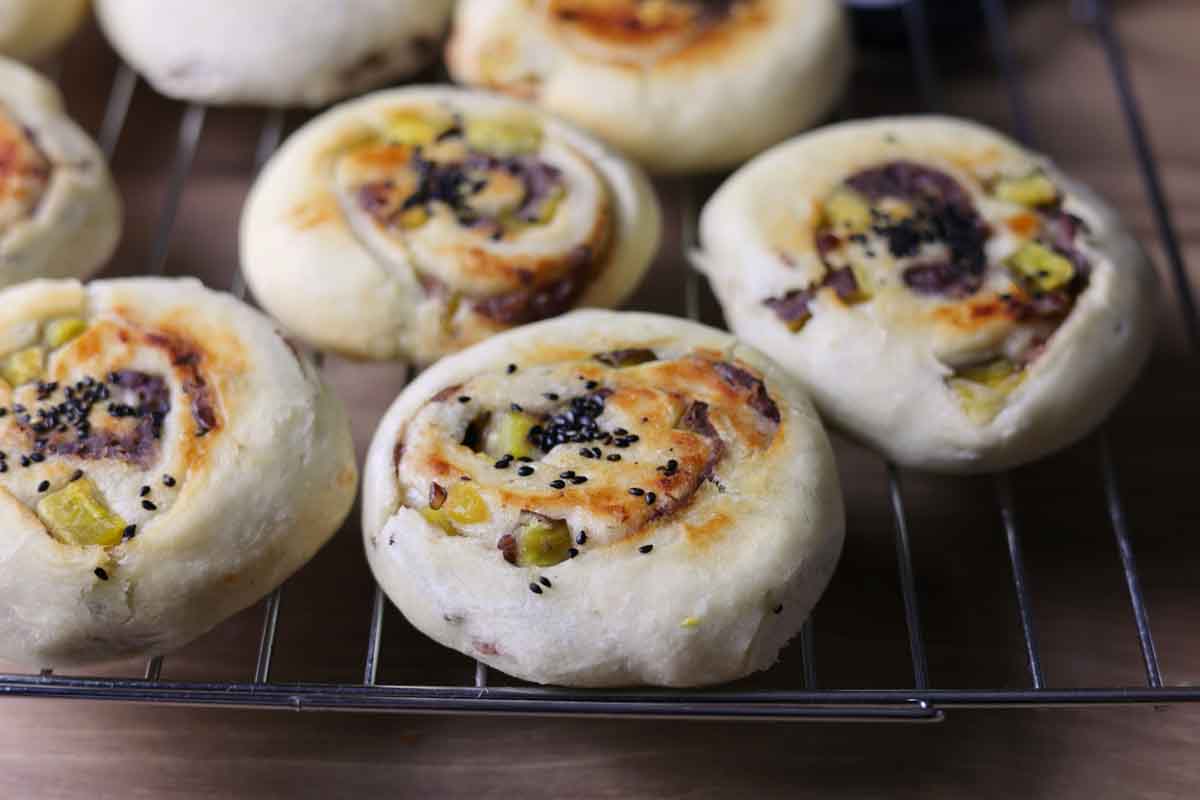 あんことさつまいもたっぷり！「秋のぐるぐるお焼きパン」「秋のぐるぐるお焼きパン」レシピ