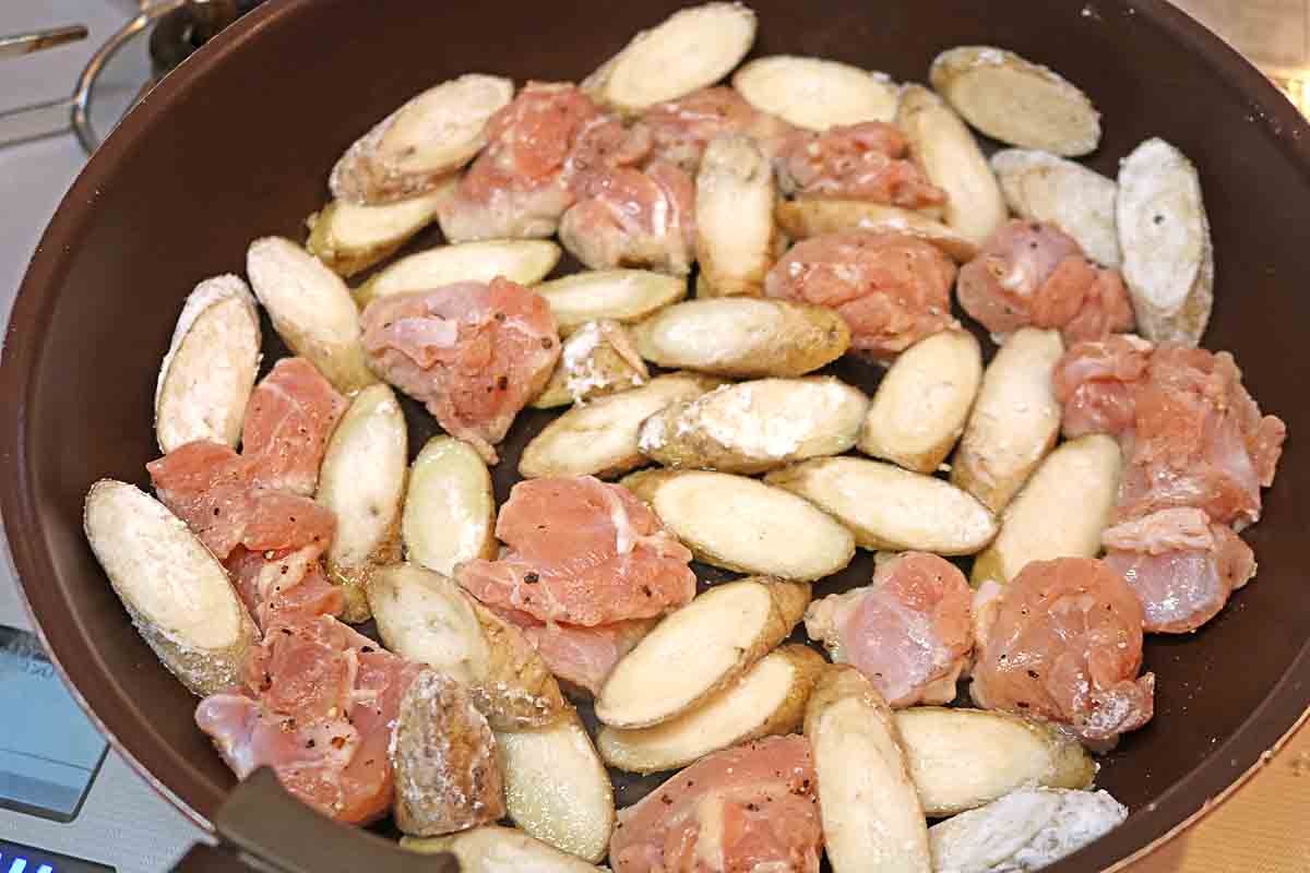 「ガリバタ鶏ごぼう照り焼き」レシピ