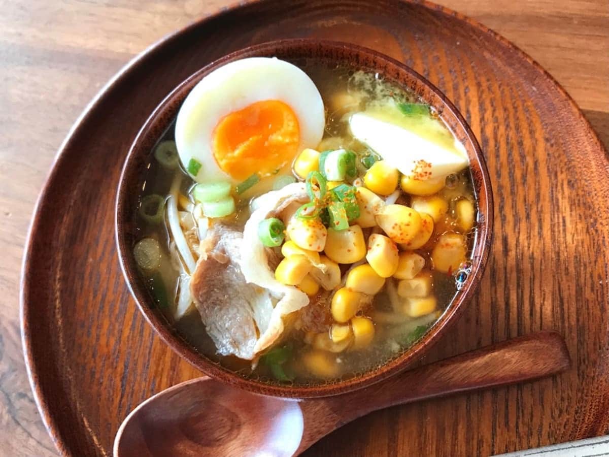 みそラーメン風もやしスープ