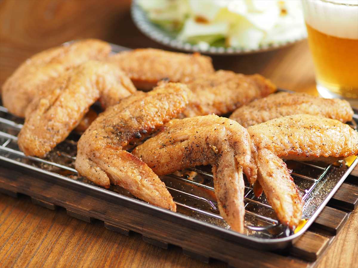 油で揚げないグリル手羽先の名古屋唐揚げ風