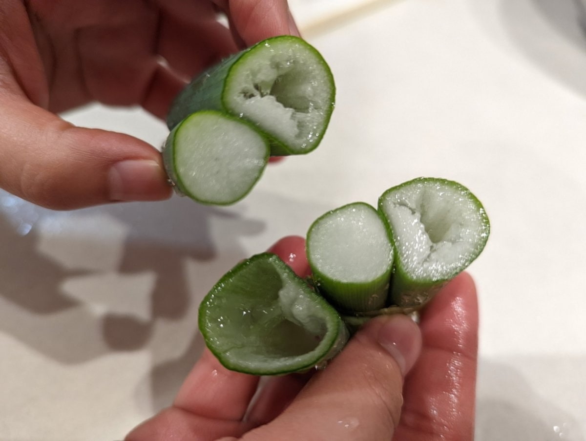 ネバネバの量が多い　青髪のテツ　長ねぎ
