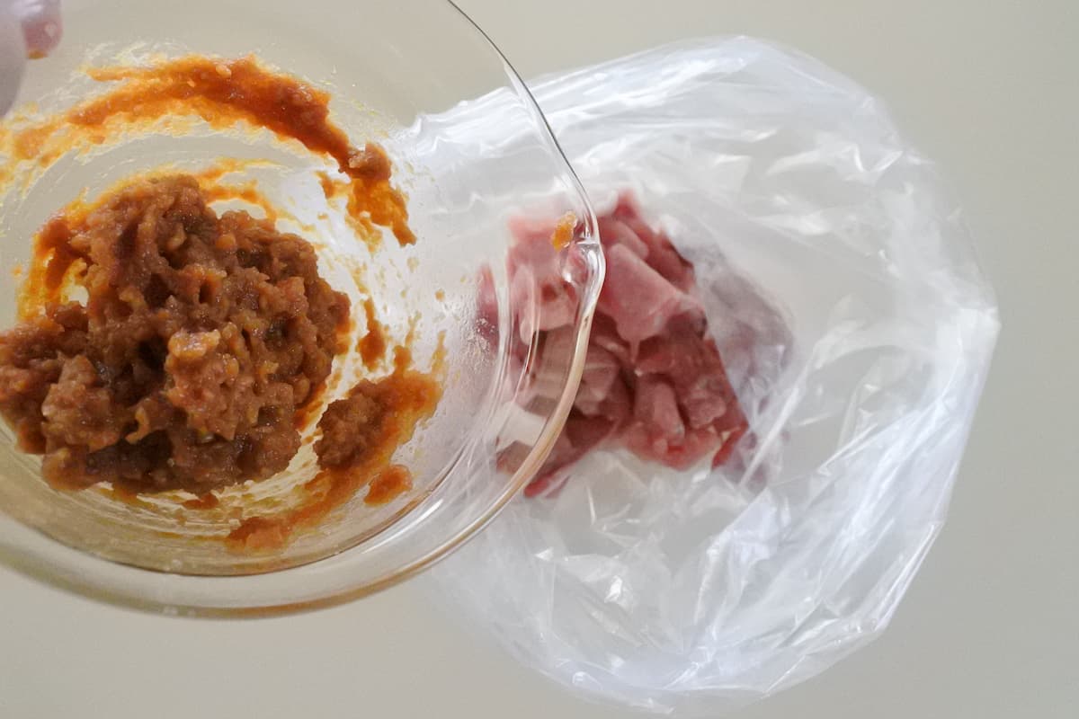 かぼちゃと豚肉のみそ炒め