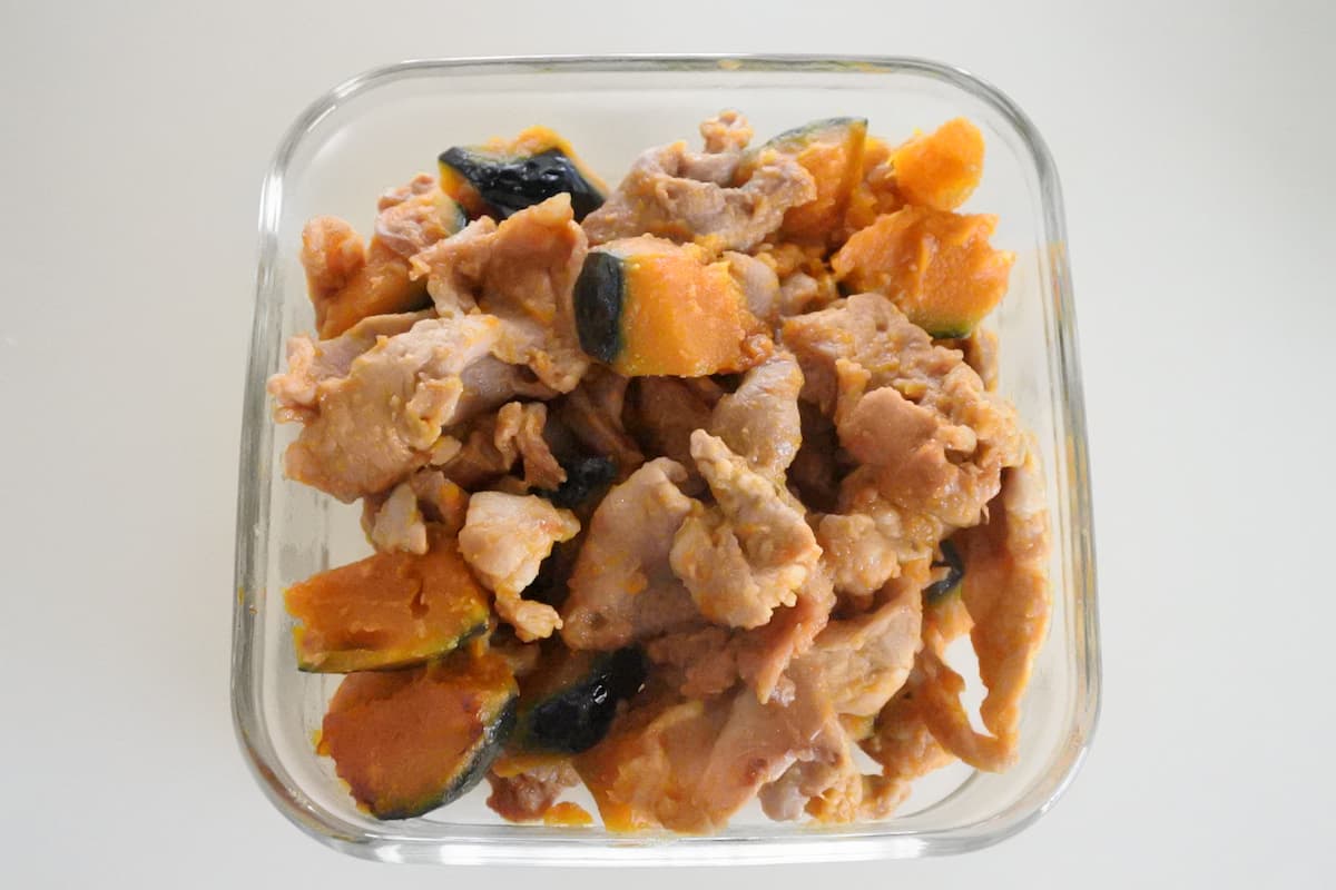 かぼちゃと豚肉のみそ炒め