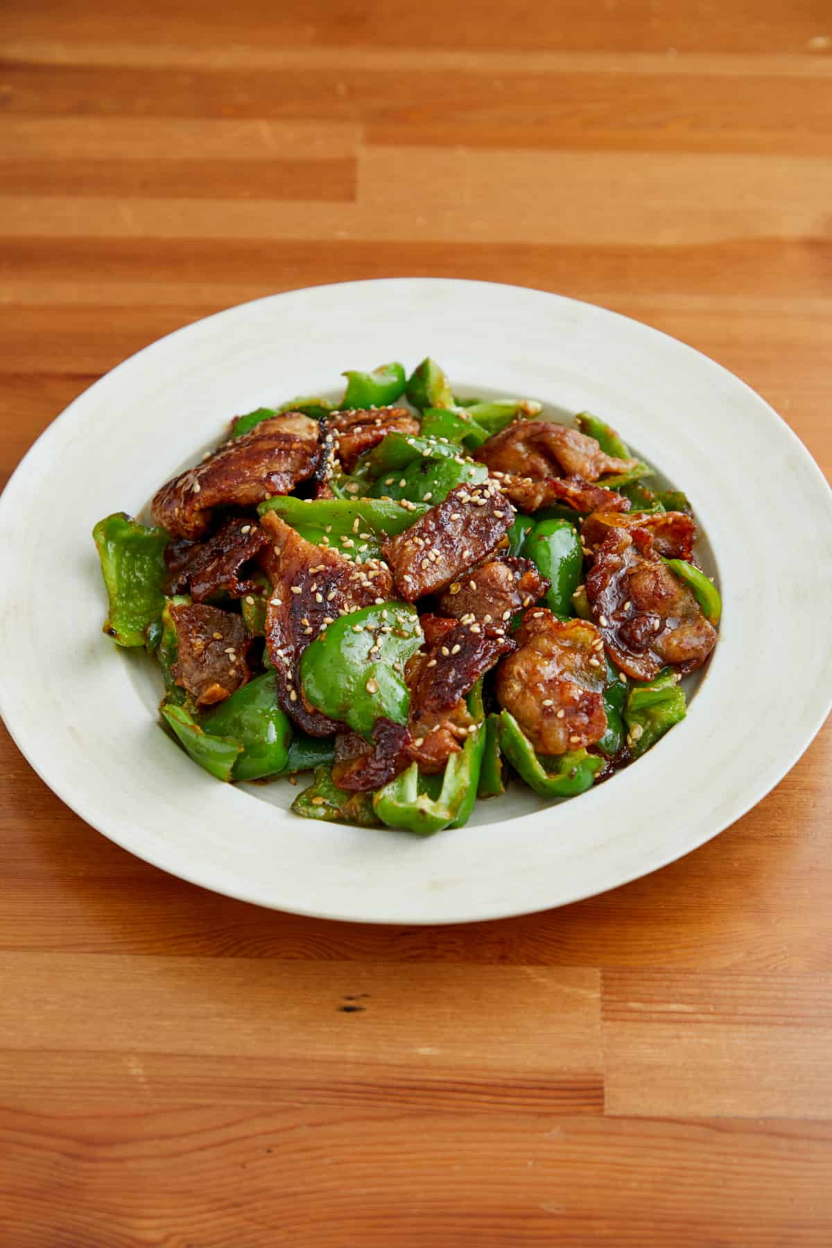 豚バラとピーマンの回鍋肉風