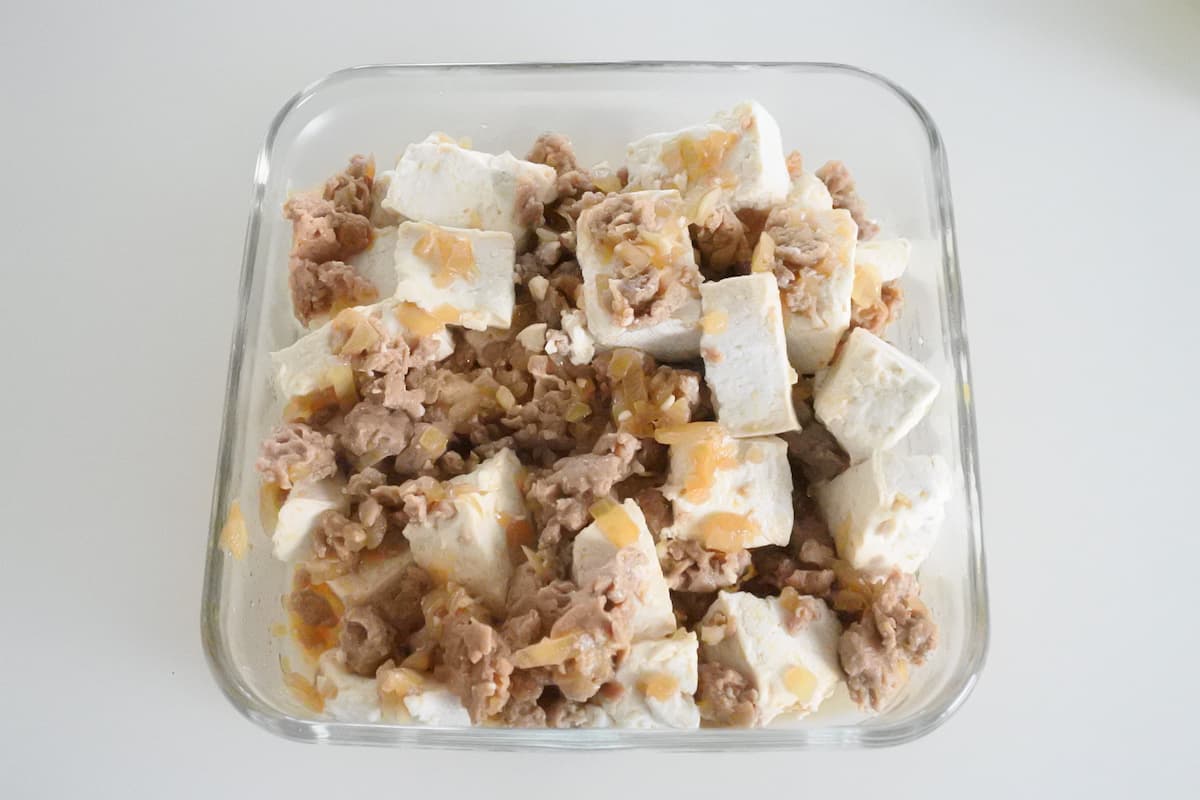 豆腐のそぼろ炒め