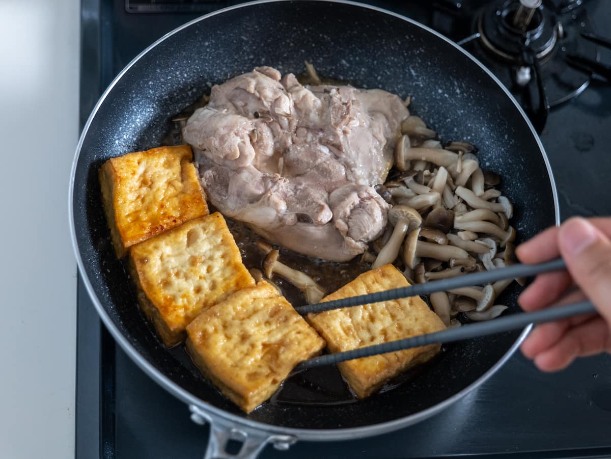 フライパンで3品同時作り方