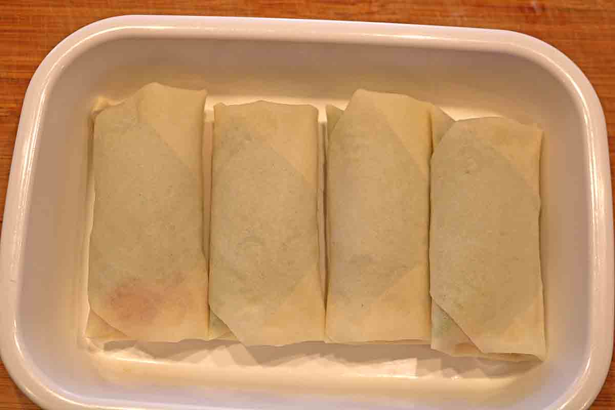 ささみと明太子のチーズ春巻きレシピ