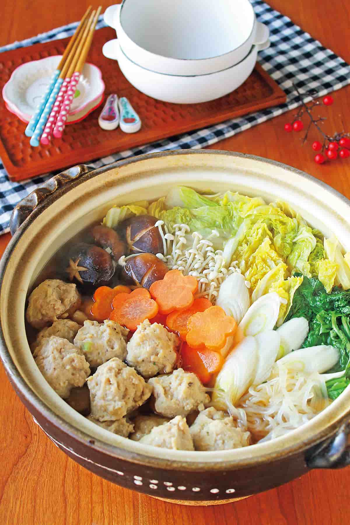 ヘルシー鶏団子鍋
