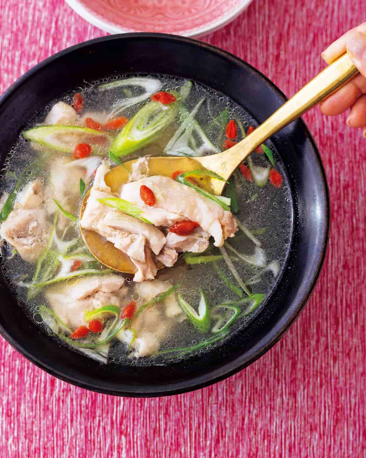 レンチン10分参鶏湯