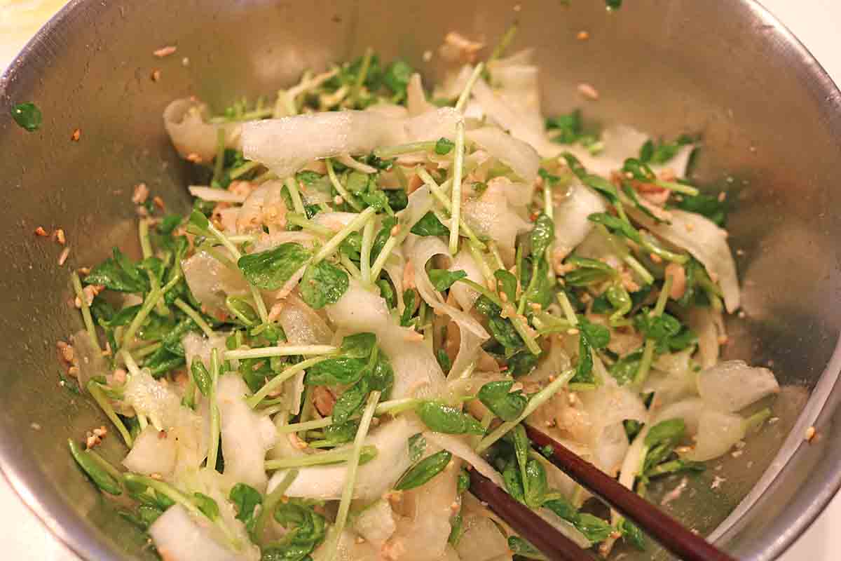 大根豆苗ツナサラダ７