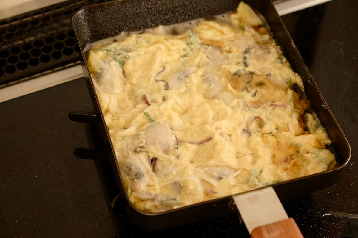 牡蠣と豆腐のふわふわチヂミ 工程7