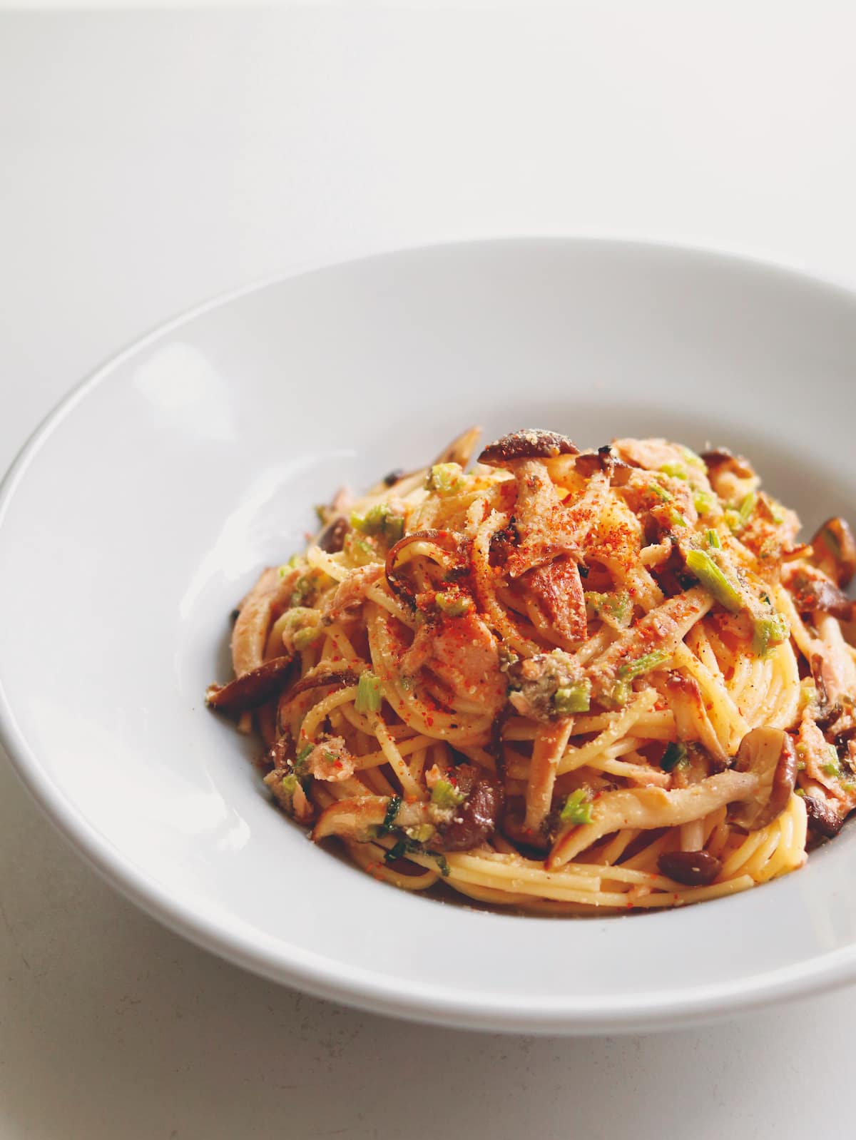 ツナとかぶの葉の和風パスタ